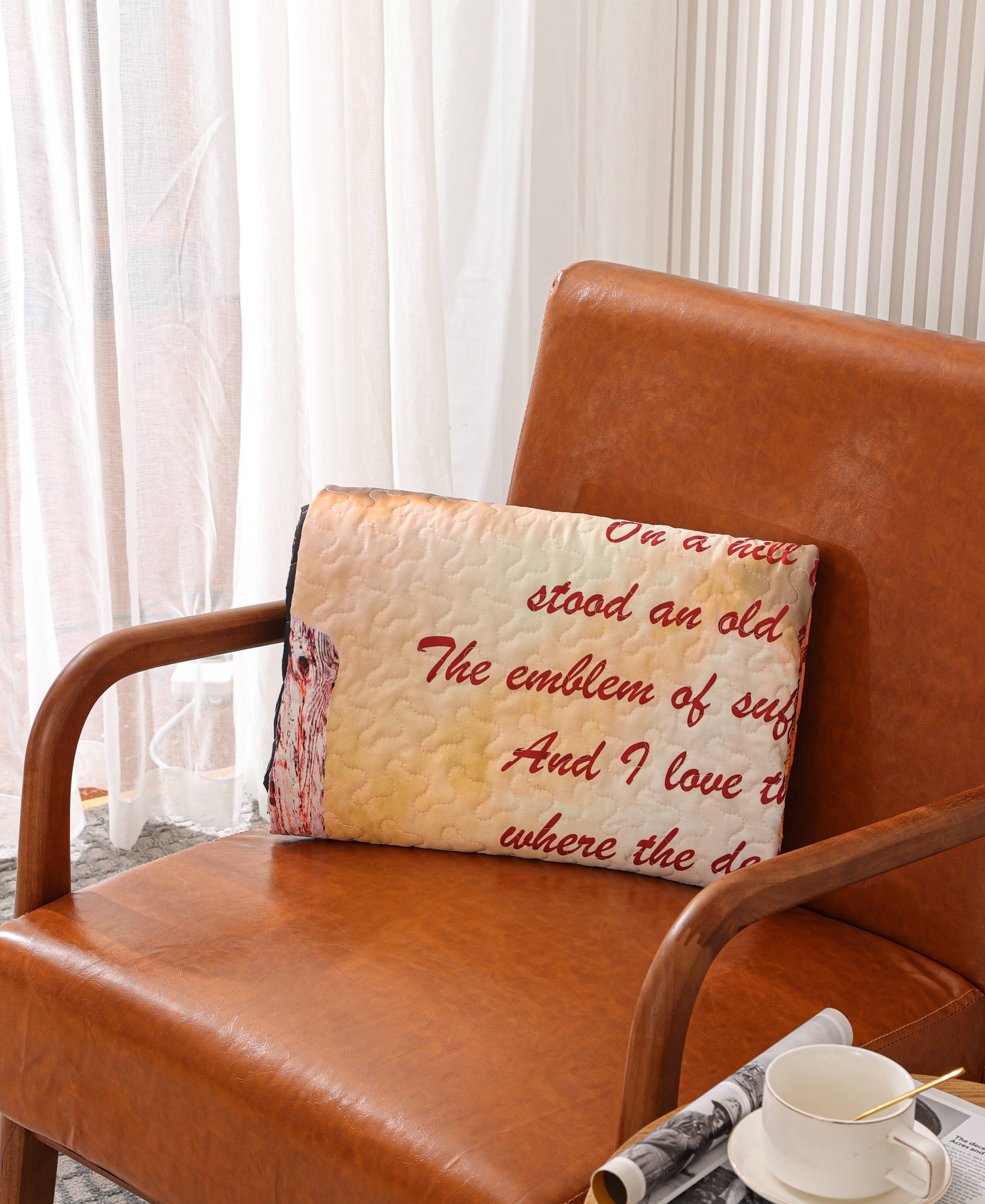 "Old Rugged Cross" Inspirational Quilted Throw 50"x60"