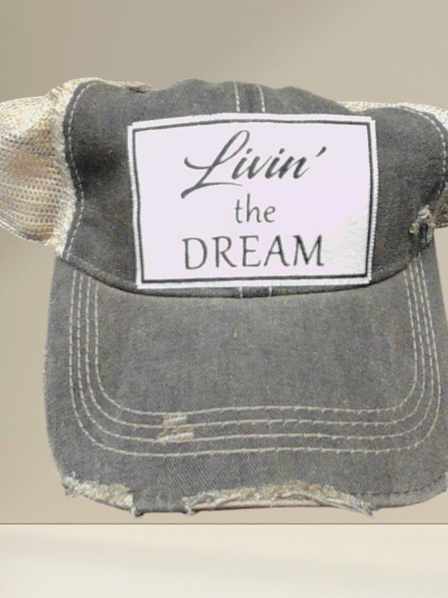 Distressed Trucker Cap — Livin' The Dream