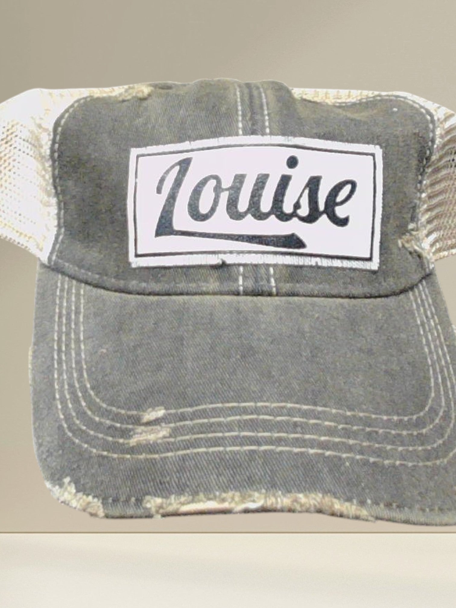 Distressed Trucker Cap — Louise