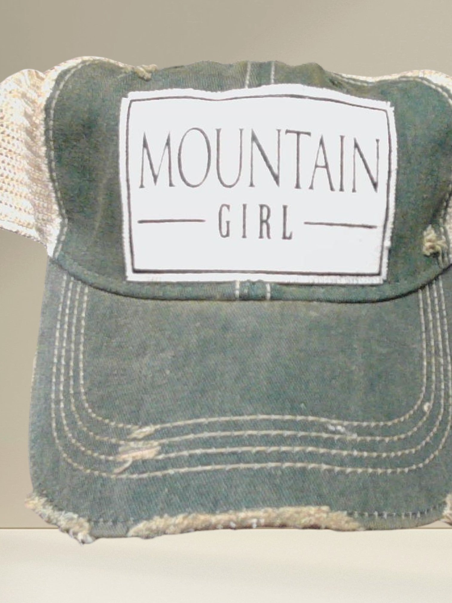 Distressed Trucker Cap — Mountain Girl