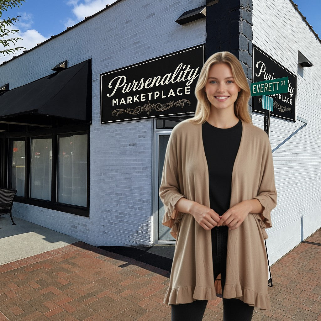 Easel Flower Appliqué Sweater — Oat