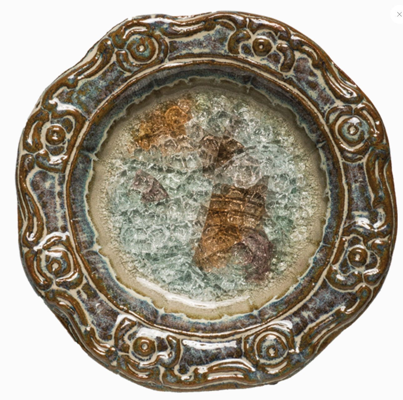 Artisan Series Round Dish – Recycled Glass Inlay