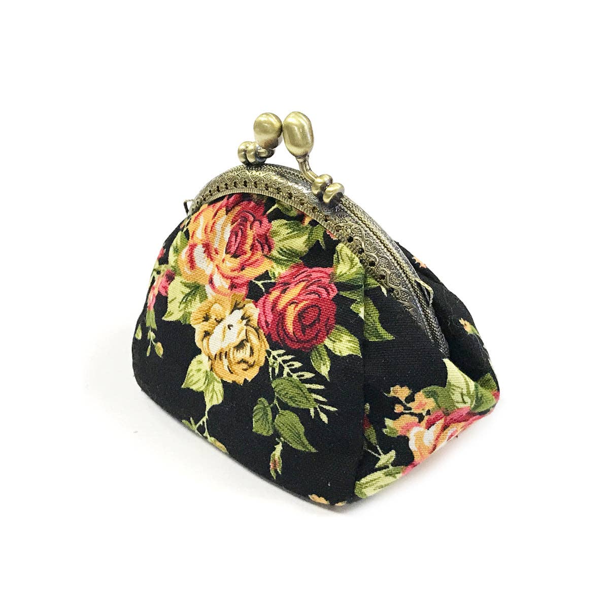Wrapables Canvas and Floral Coin Purse Wallet Each