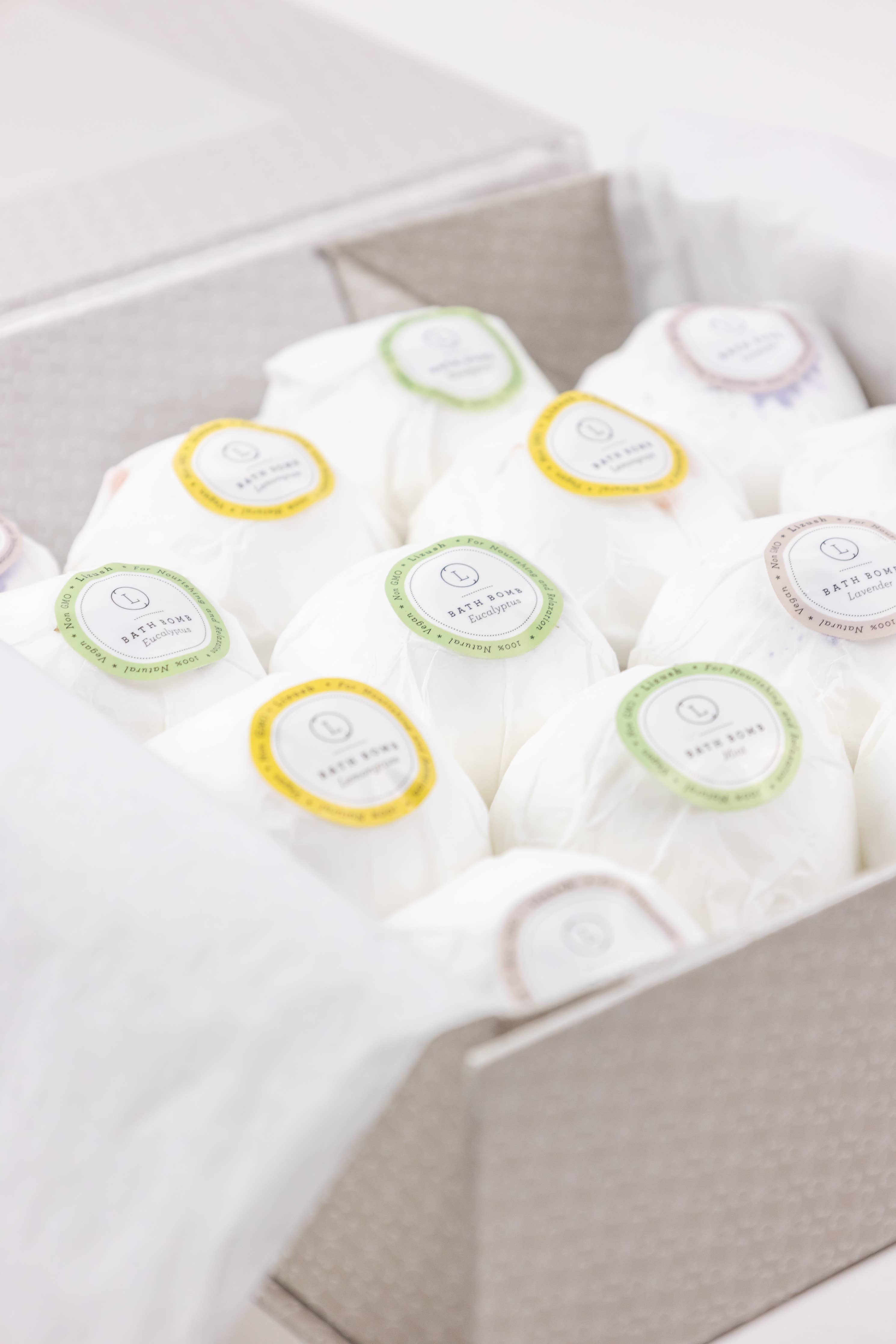 Lavender Bath Bombs- Individually Wrapped - Bulk - Vegan