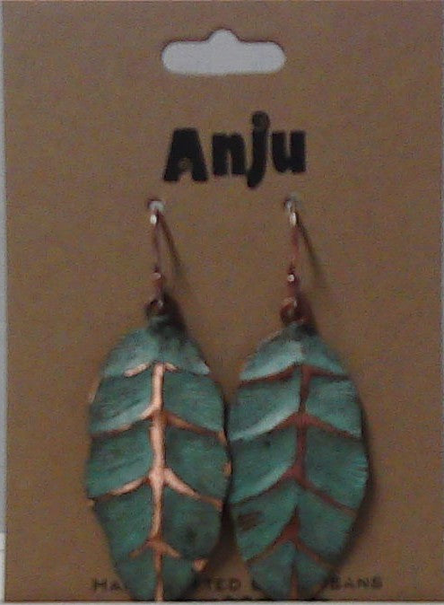 Patina Leaf Earrings – Anju Handcrafted Jewelry