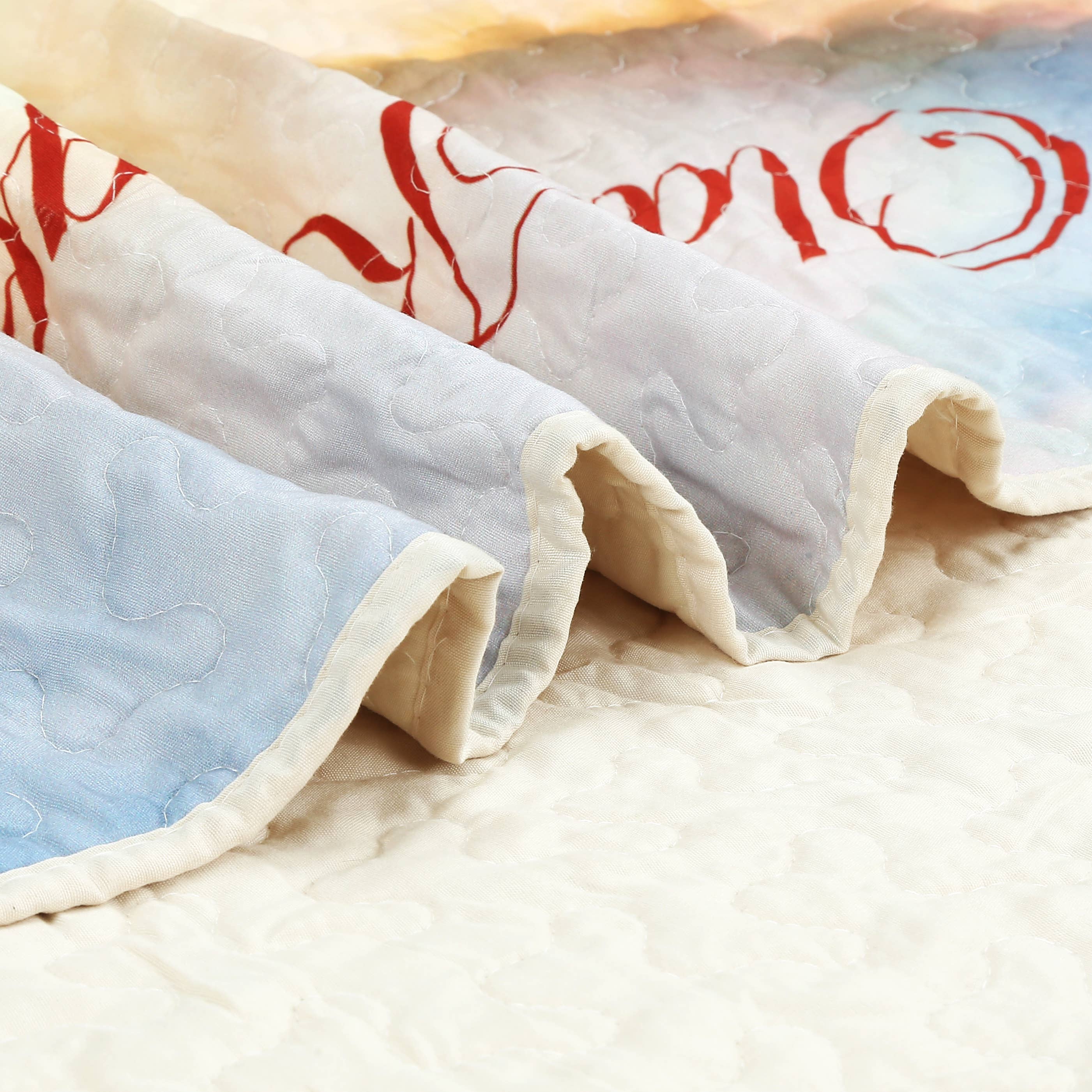 "Old Rugged Cross" Inspirational Quilted Throw 50"x60"