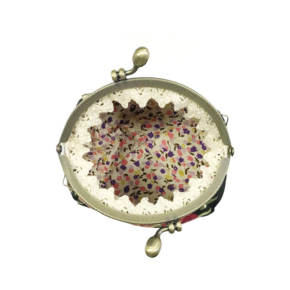 Wrapables Canvas and Floral Coin Purse Wallet Each