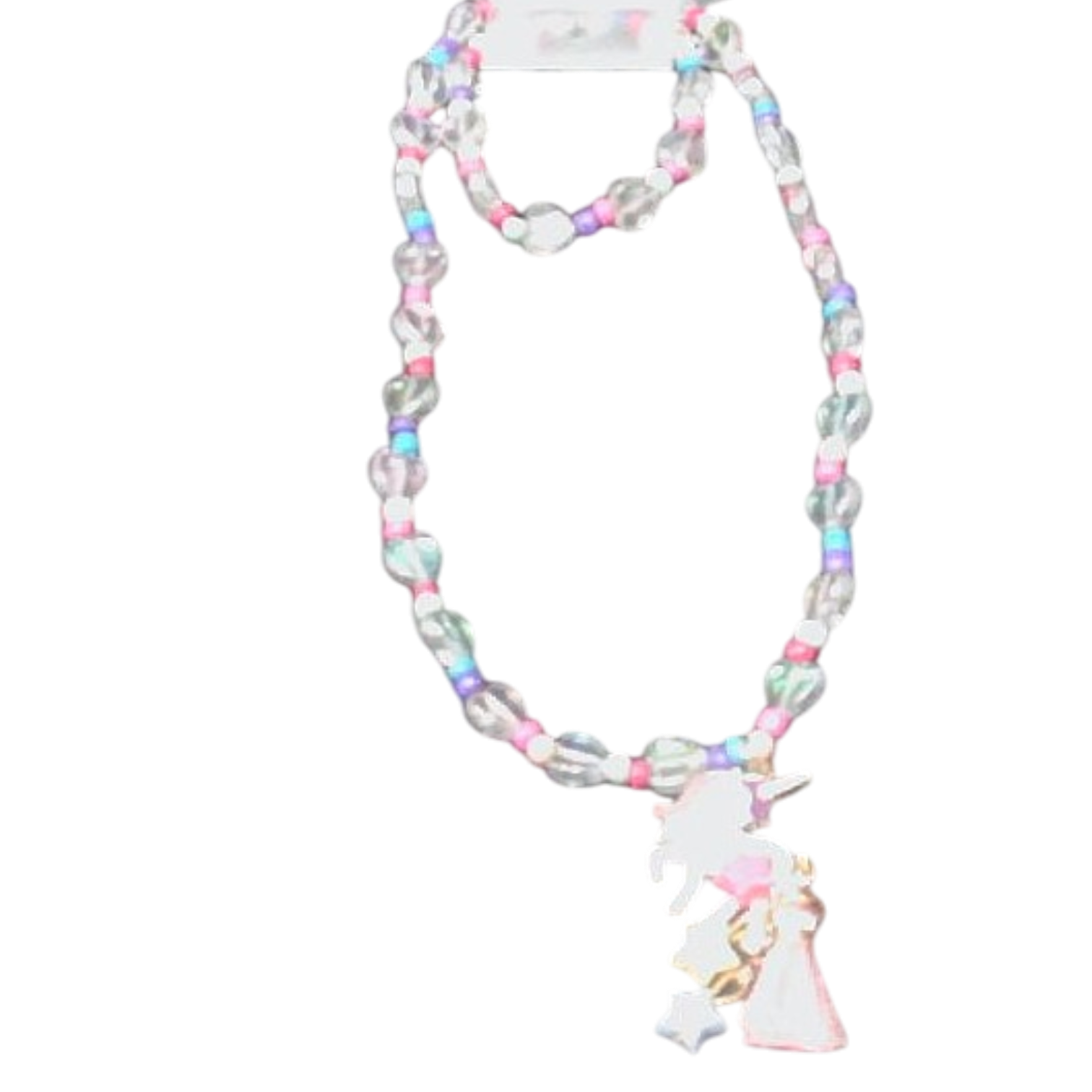 Kids Unicorn Charm Necklace (Pink Poppy)