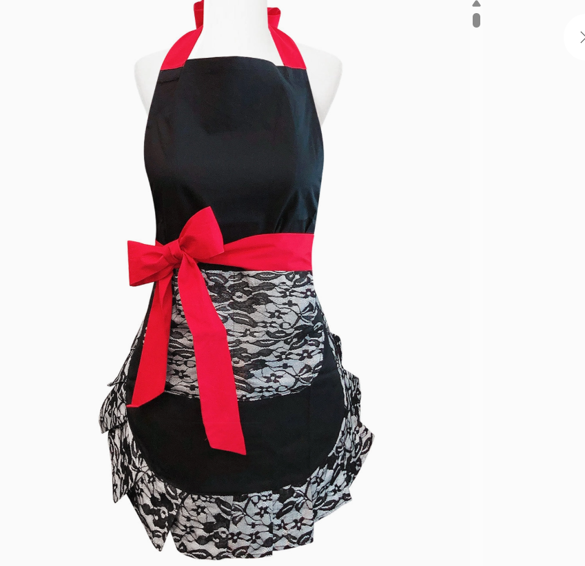 Wrapables Classic Vintage Apron – Mysterious Black Lace