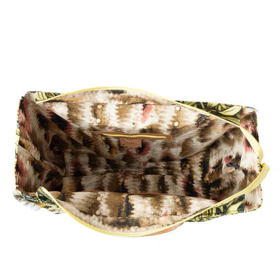 Lovely Florals Weekender Bag in Dark Green