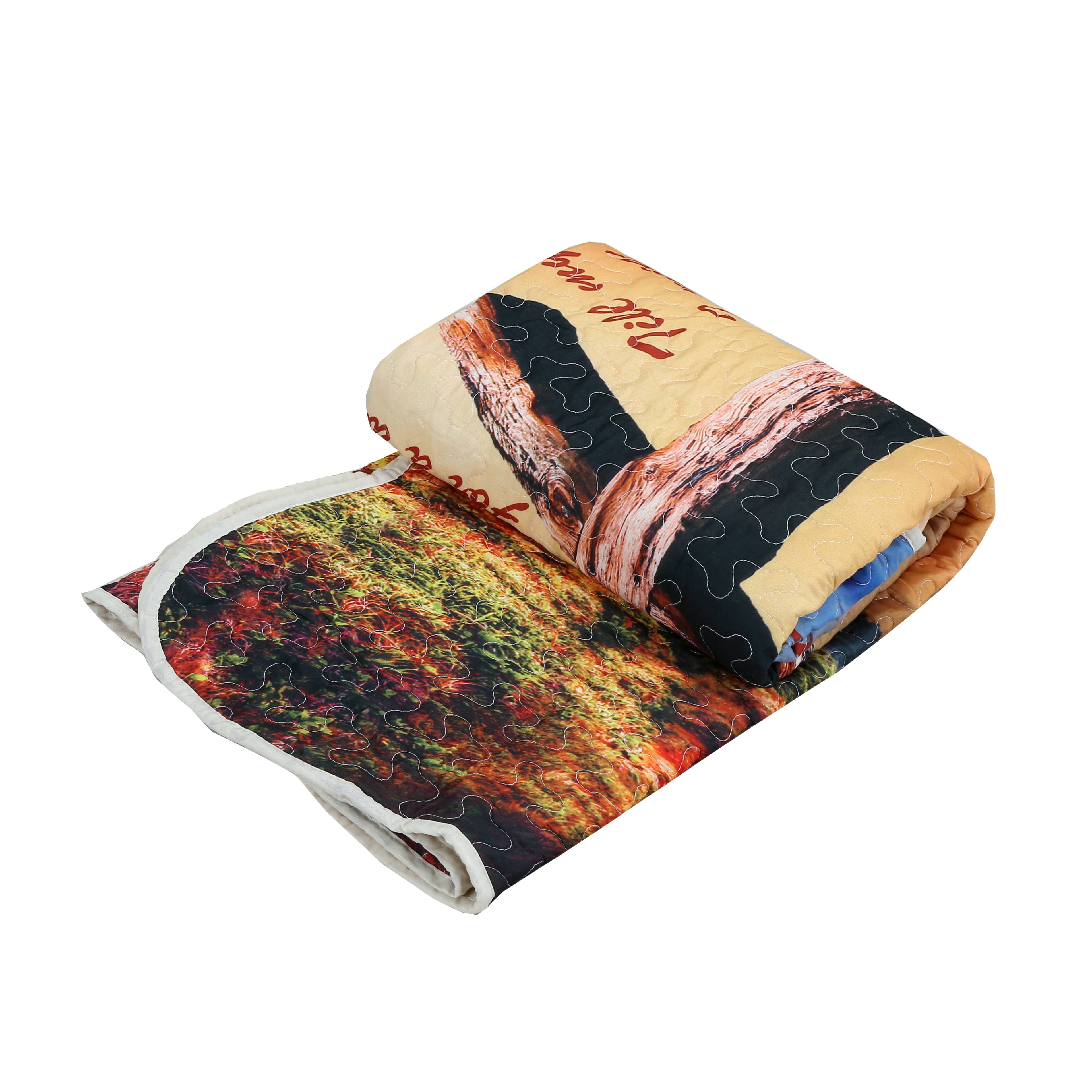 "Old Rugged Cross" Inspirational Quilted Throw 50"x60"