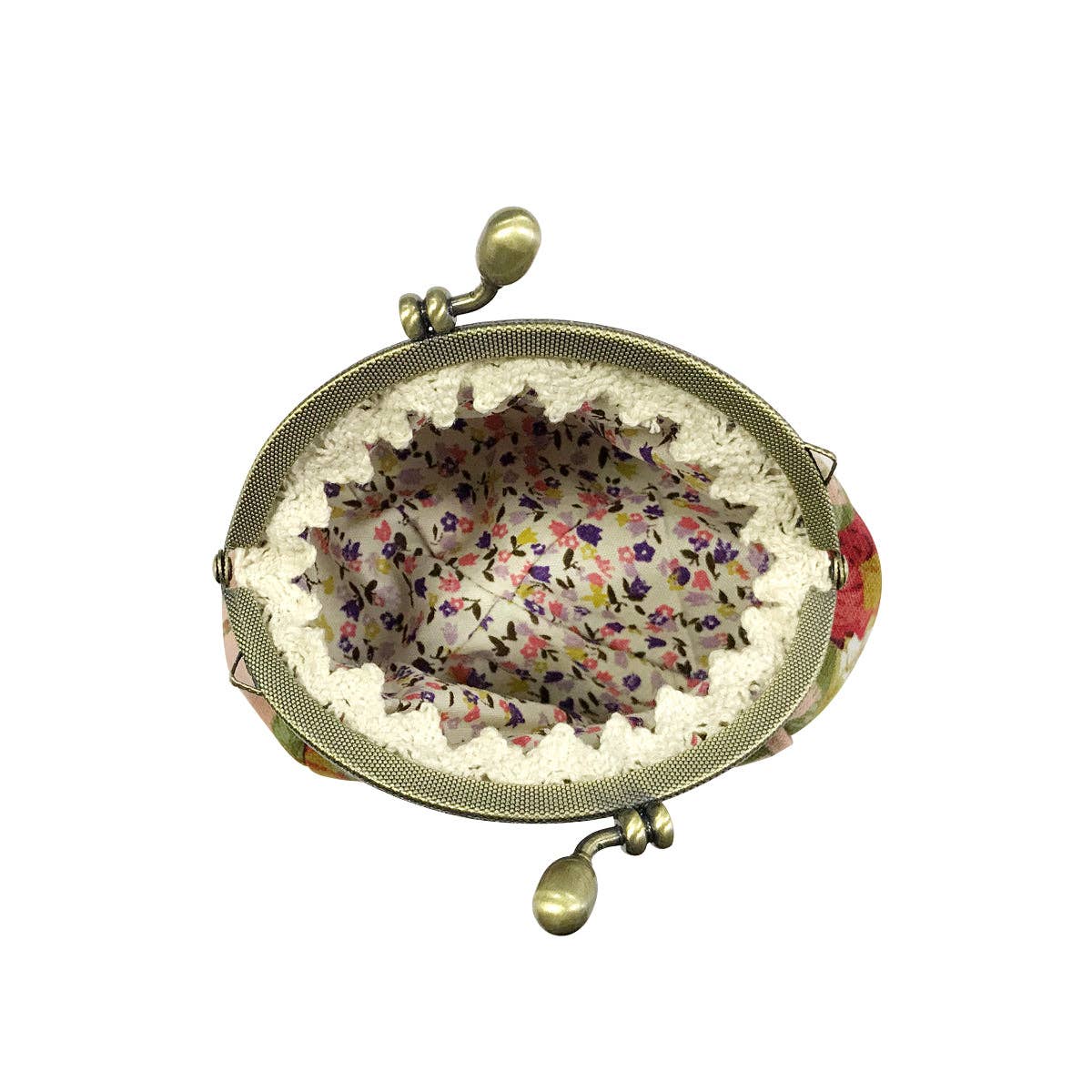 Wrapables Canvas and Floral Coin Purse Wallet Each