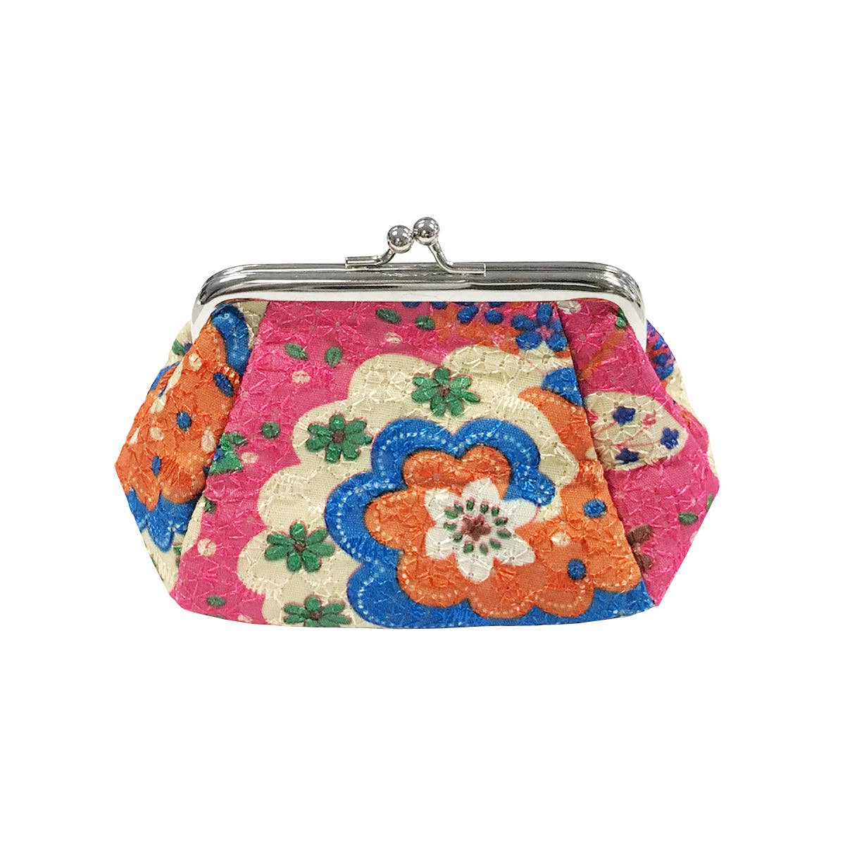 Wrapables Canvas and Floral Coin Purse Wallet Each