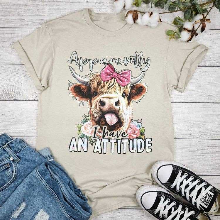 APPARENTLY I HAVE AN ATTITUDE Graphic T-Shirt