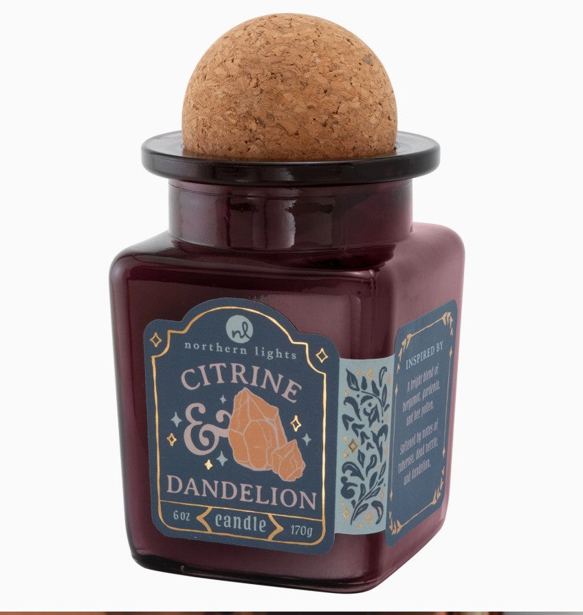 Northern Lights Curiosity Candle – Citrine & Dandelion