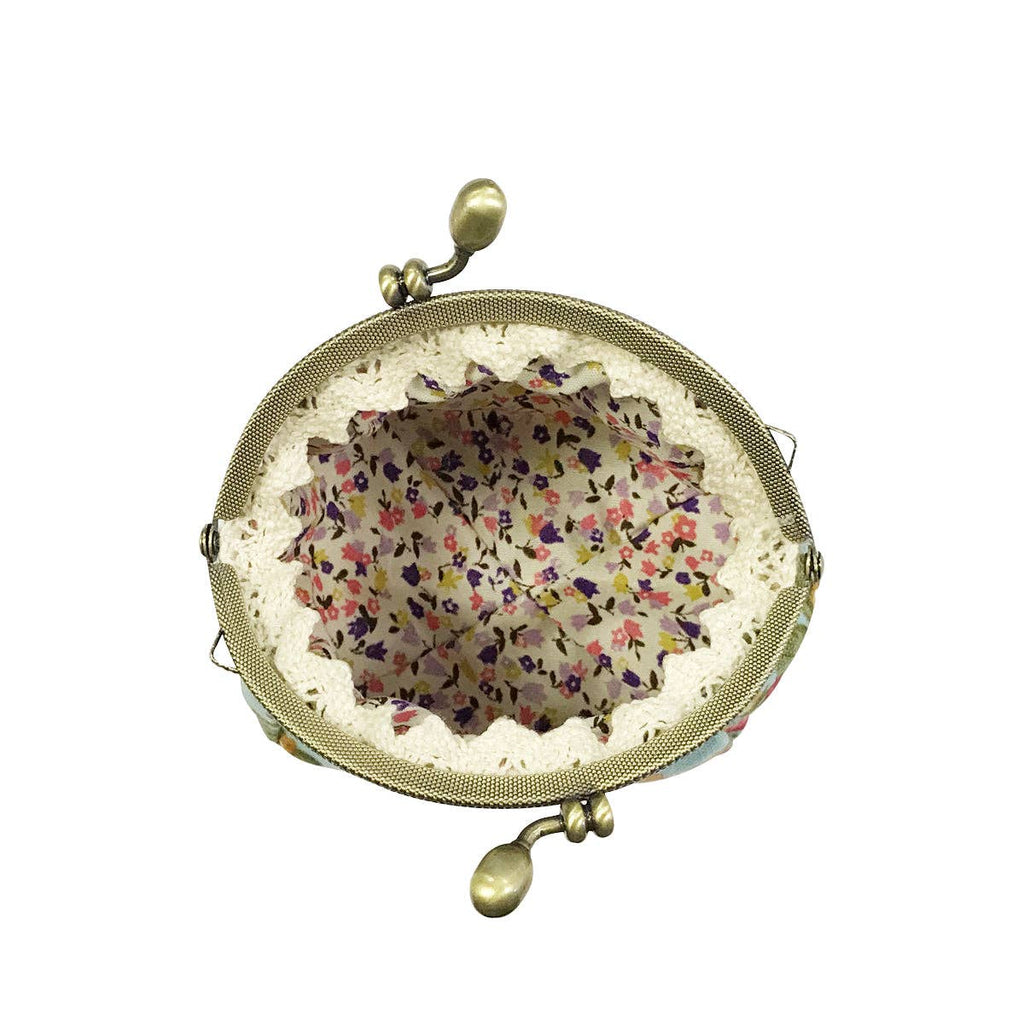 Wrapables Canvas and Floral Coin Purse Wallet Each