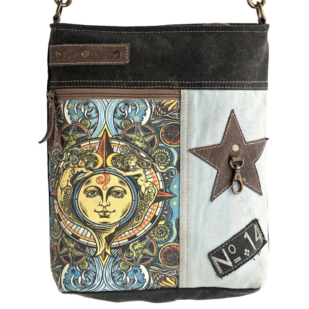 MERMAIDS W/SUN CROSSBODY BAG
