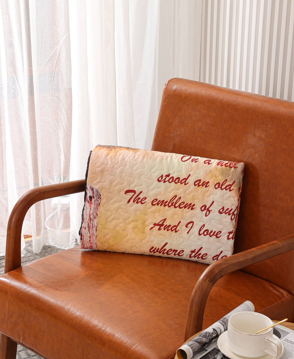 "Old Rugged Cross" Inspirational Quilted Throw 50"x60"