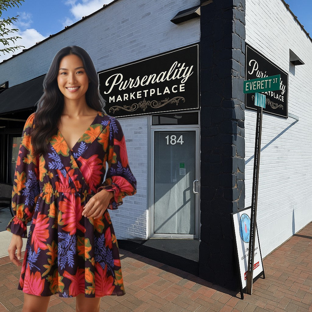 Easel Boho Print Ruffle Dress