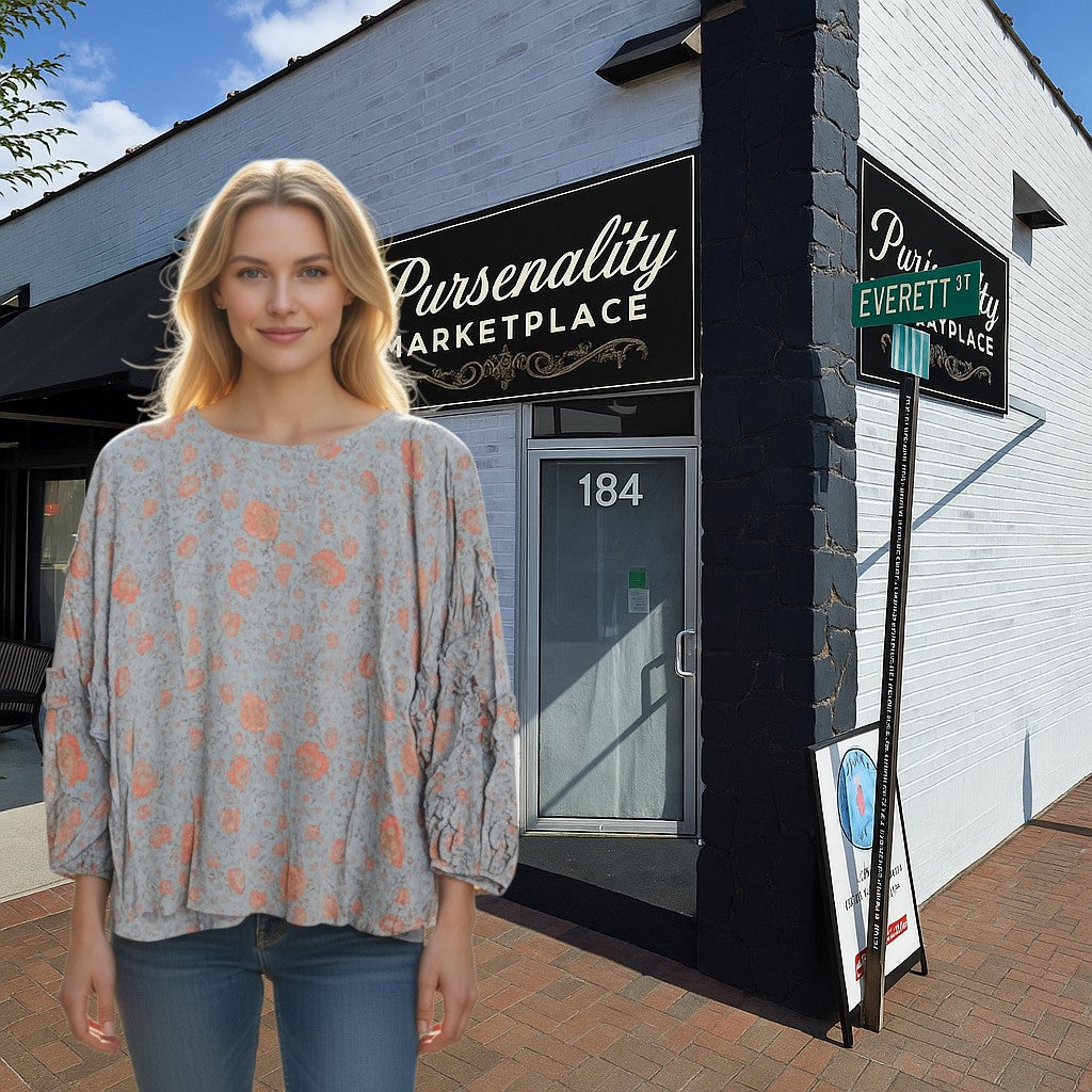 Easel Bow Babydoll Top — Olive