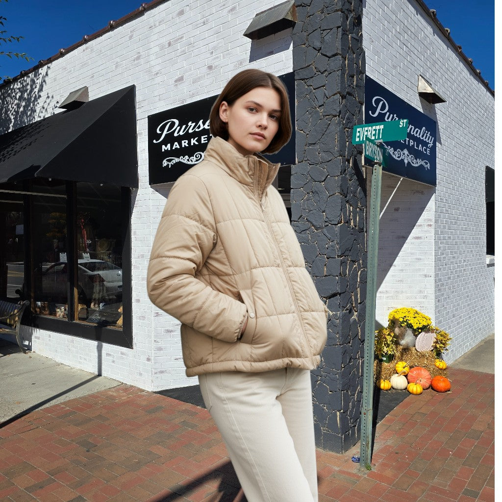 Sand Classic Puffer Jacket