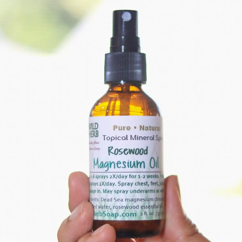 Wild Herb Rosewood Magnesium Oil (2 oz) – Topical Mineral Spray