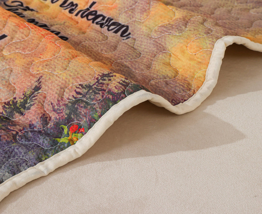 "The Lord's Prayer"  Inspirational Quilted Throw 50x60"