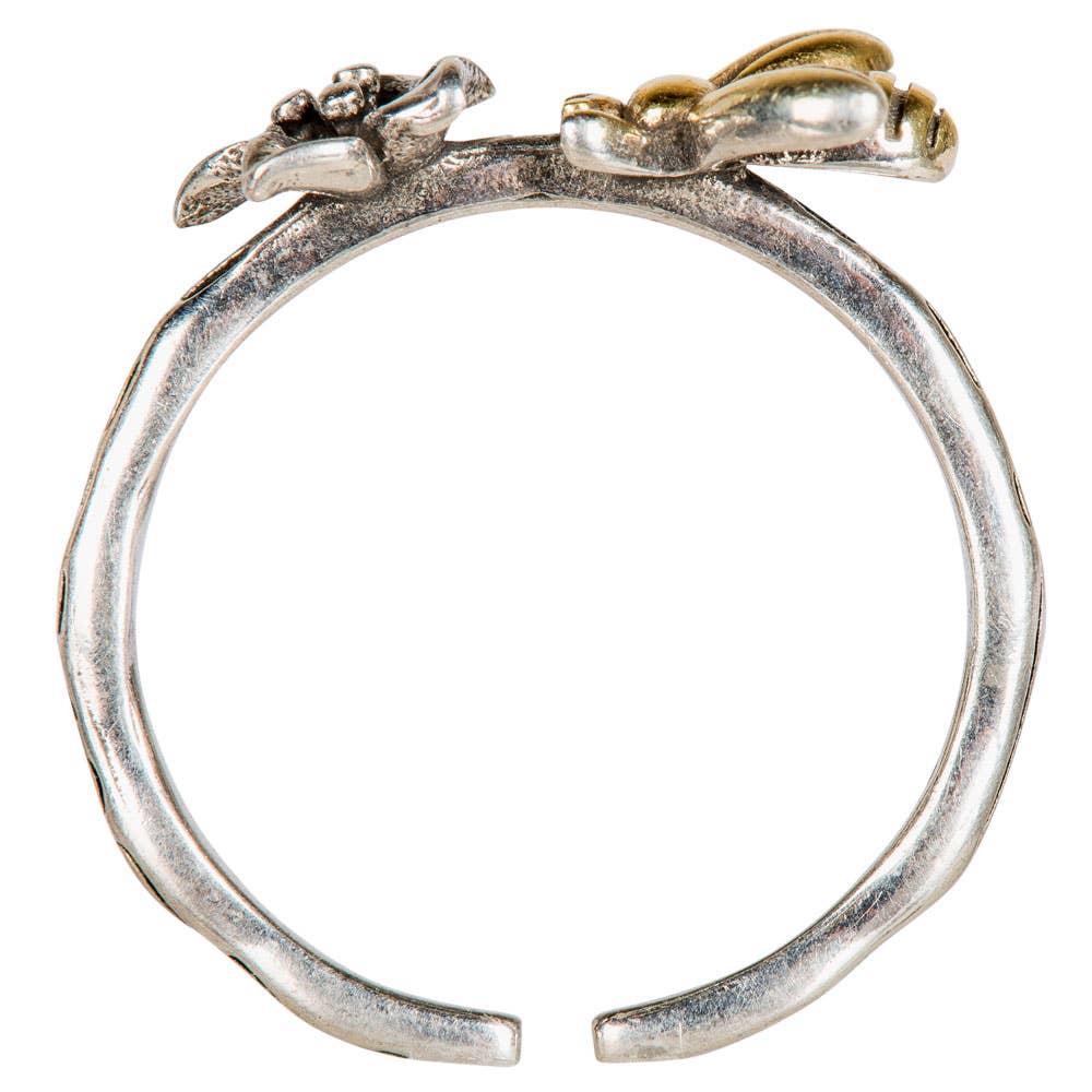BEE AND FLOWER RING