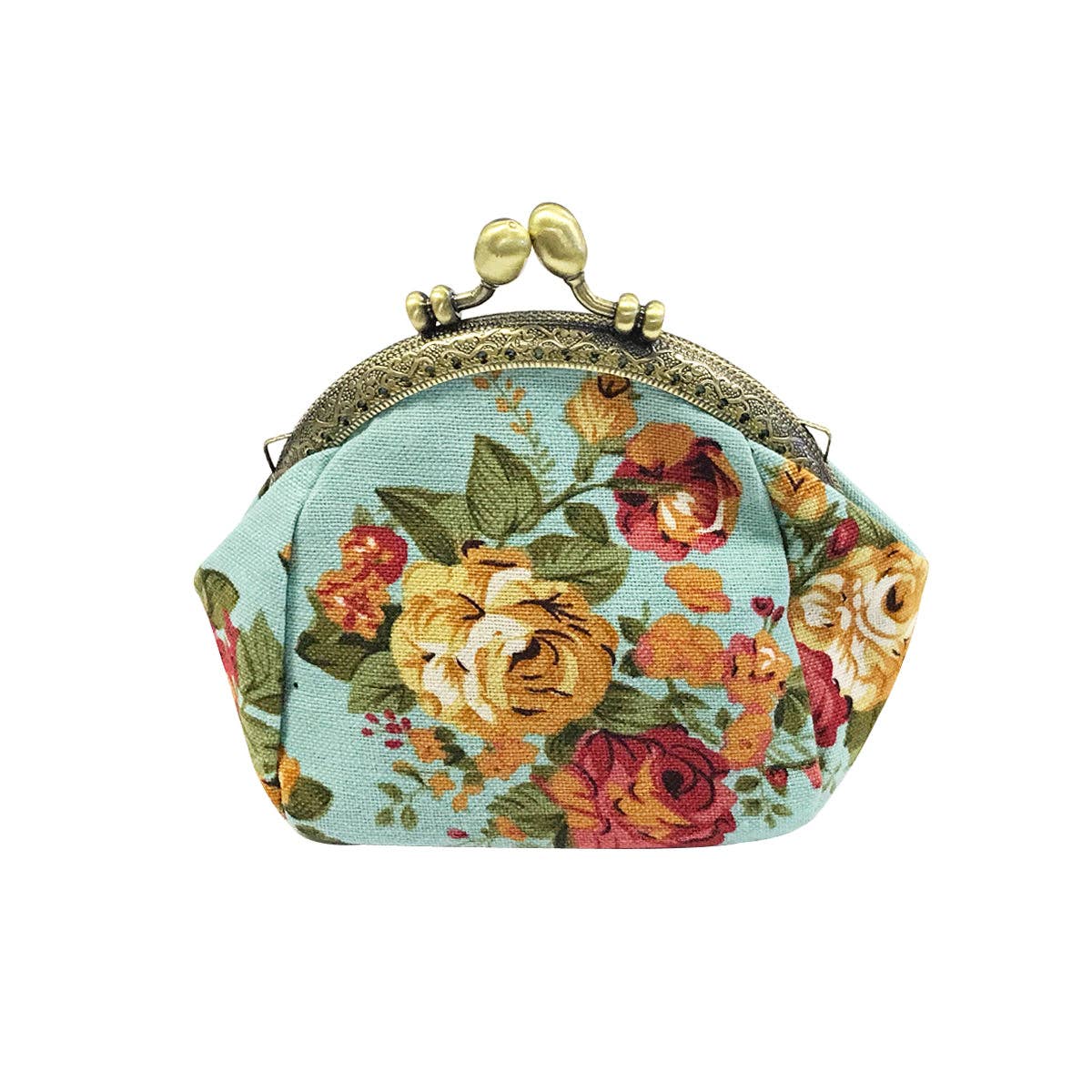 Wrapables Canvas and Floral Coin Purse Wallet Each
