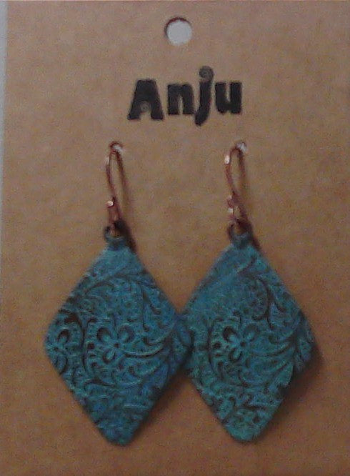 Diamond Pattern Patina Earrings – Anju Handcrafted Jewelry