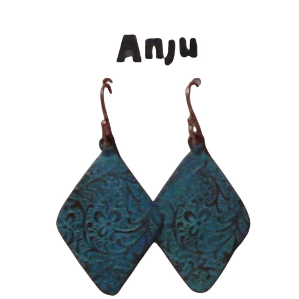 Diamond Pattern Patina Earrings – Anju Handcrafted Jewelry