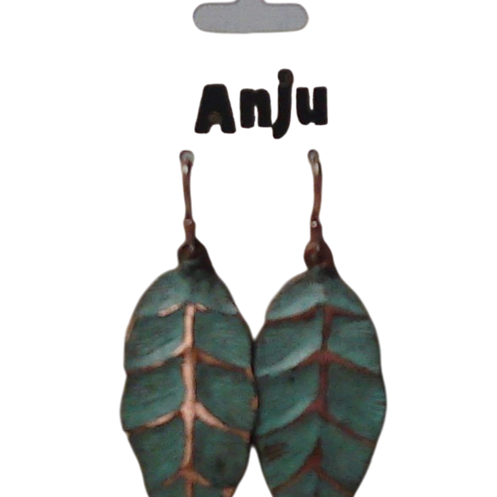 Patina Leaf Earrings – Anju Handcrafted Jewelry