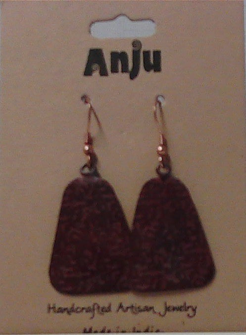 Deep Red Geometric Earrings – Anju Handcrafted Jewelry