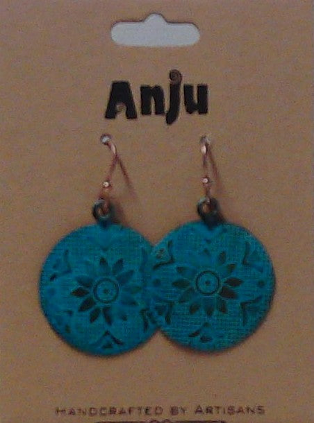 Round Floral Patina Earrings – Anju Handcrafted Jewelry