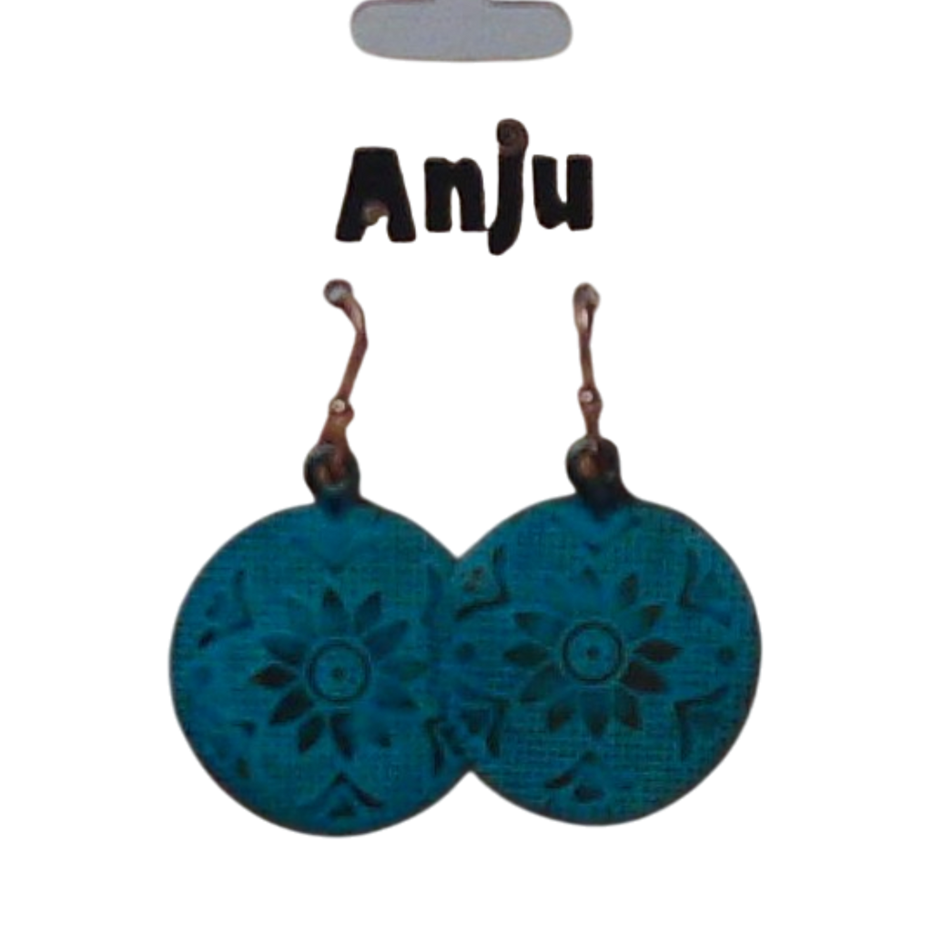 Round Floral Patina Earrings – Anju Handcrafted Jewelry