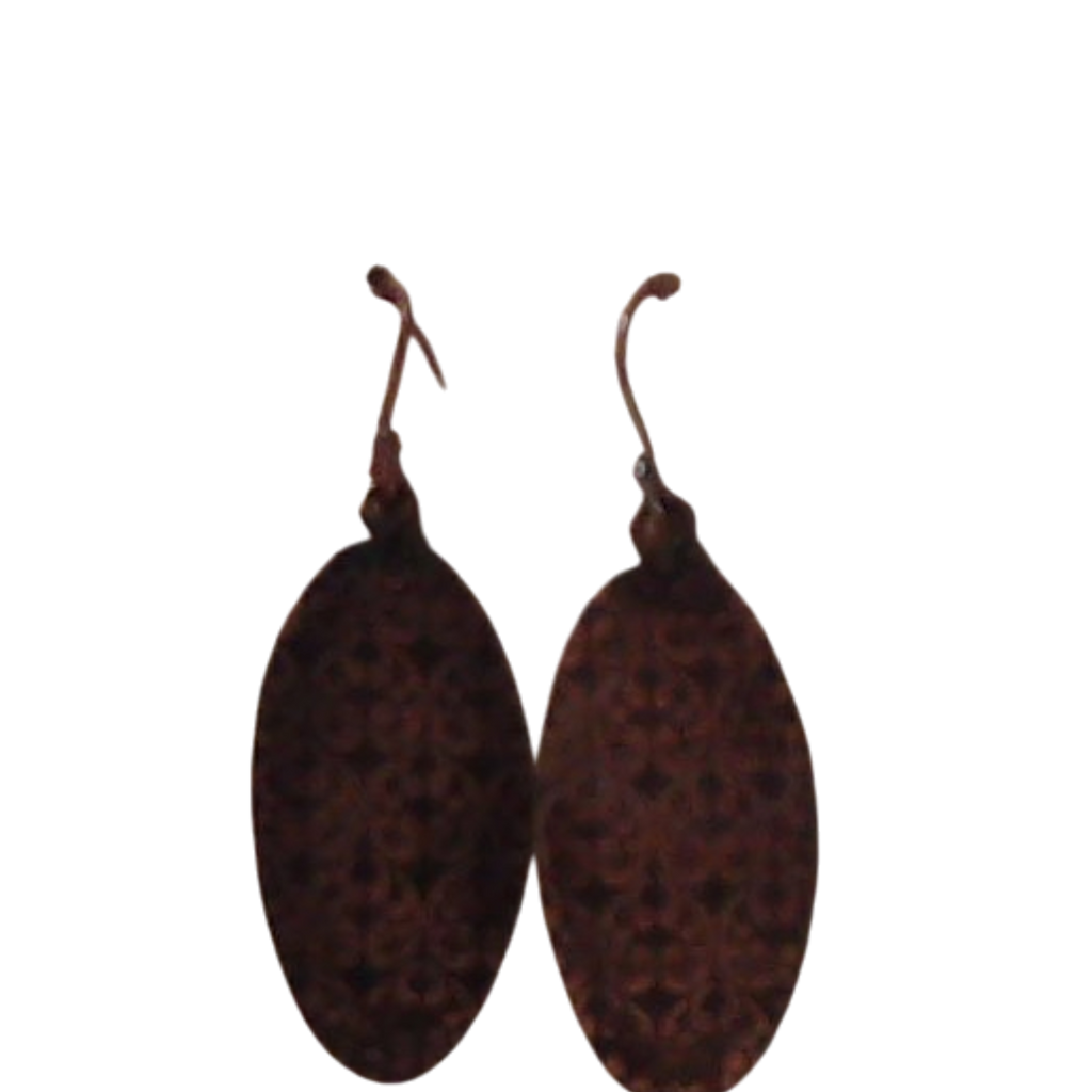 Oval Floral Copper Earrings – Anju Handcrafted Jewelry