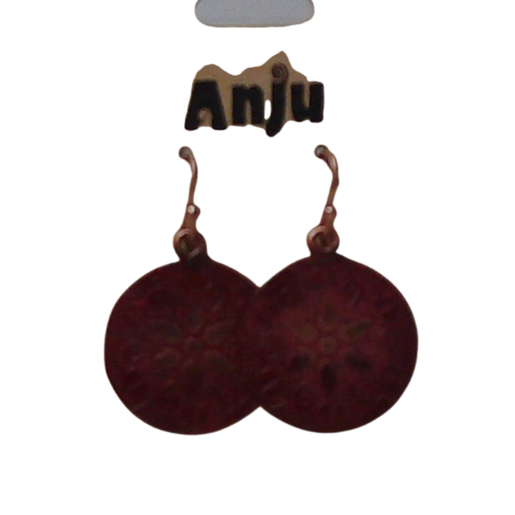 Round Red Floral Earrings – Anju Handcrafted Jewelry