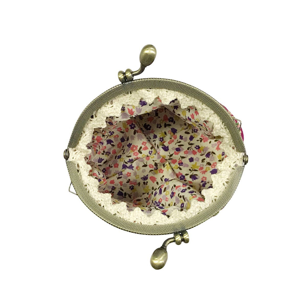 Wrapables Canvas and Floral Coin Purse Wallet Each