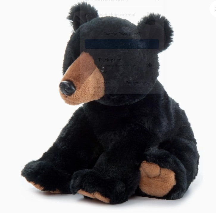 Large Black Bear Plush