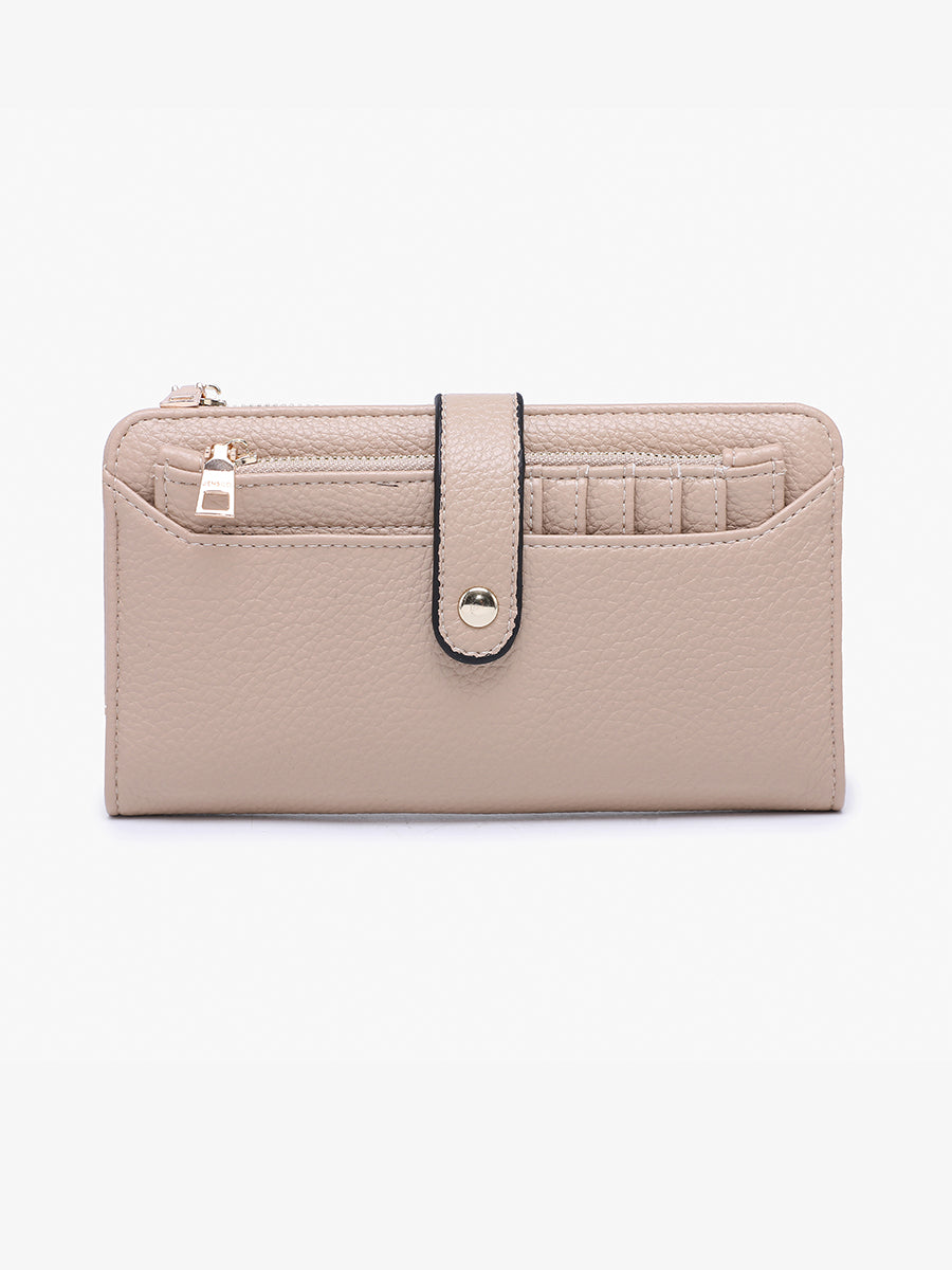 Jen & Co Zip Wallet — Taupe