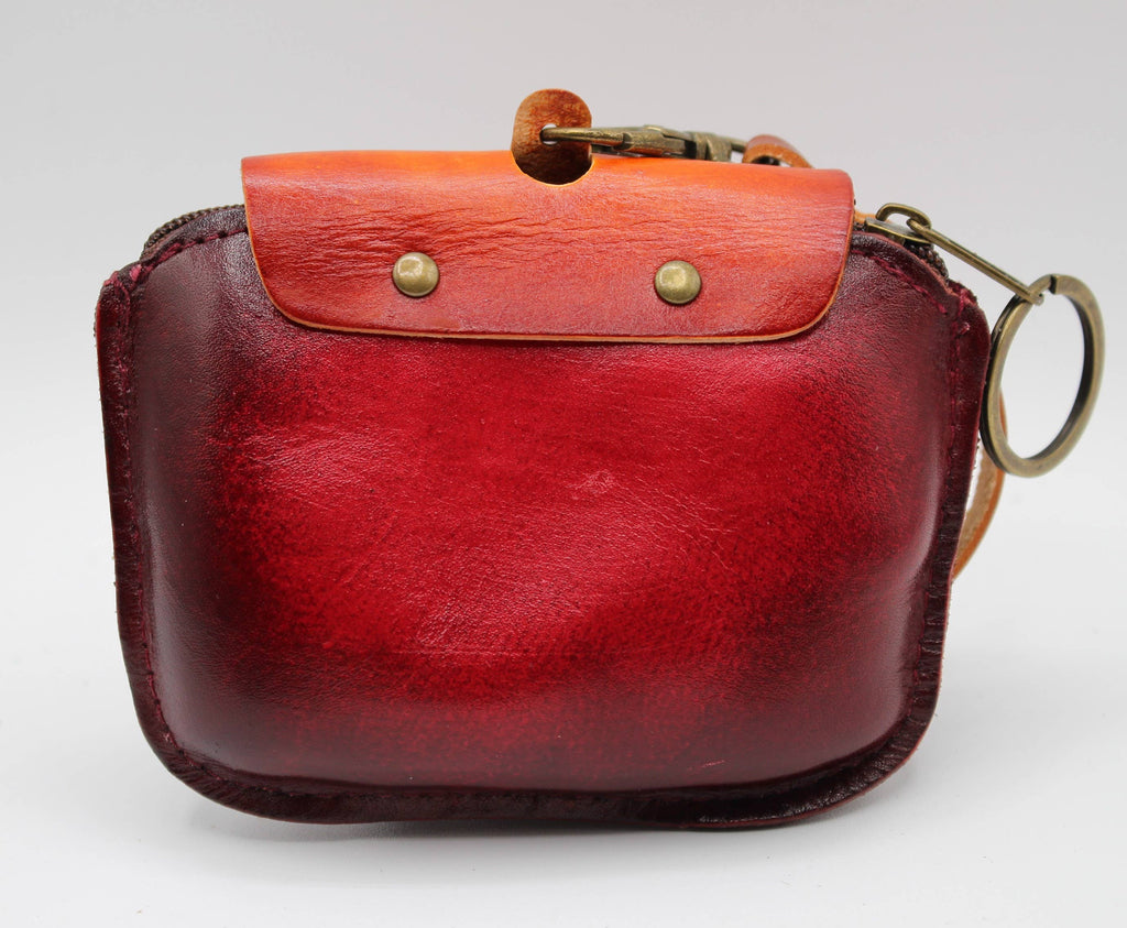 Leather Ladybug Coin Purse wristlet wallet