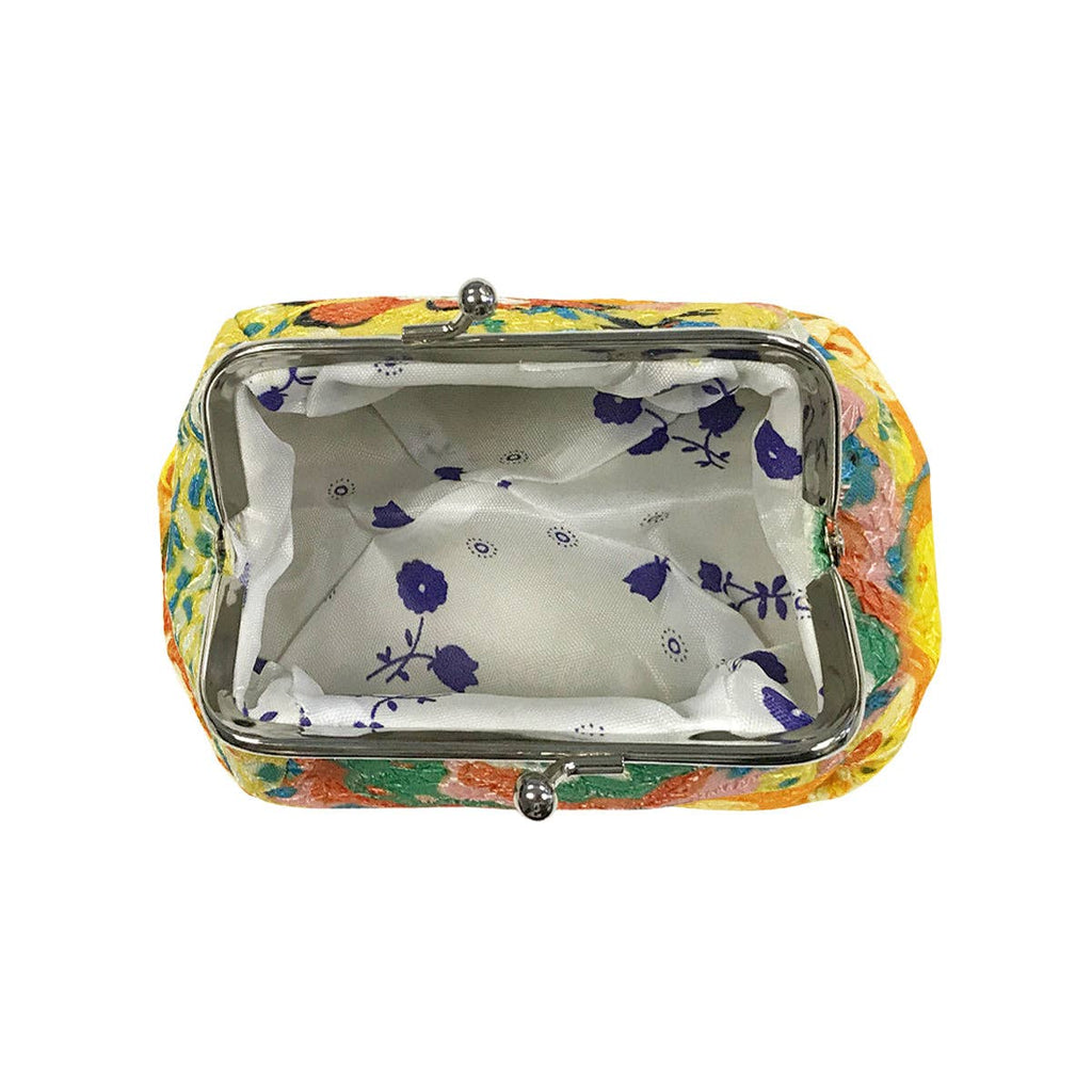 Wrapables Canvas and Floral Coin Purse Wallet Each