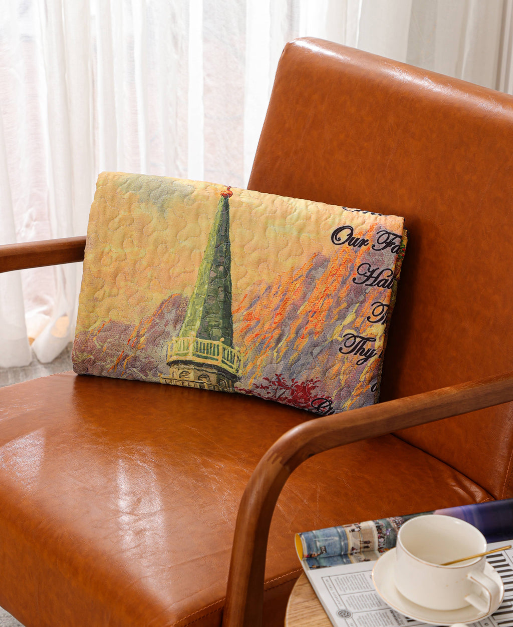 "The Lord's Prayer"  Inspirational Quilted Throw 50x60"