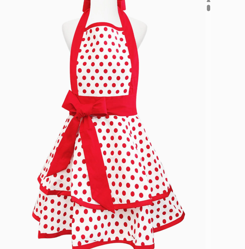 Wrapables Classic Vintage Apron – Red Dot