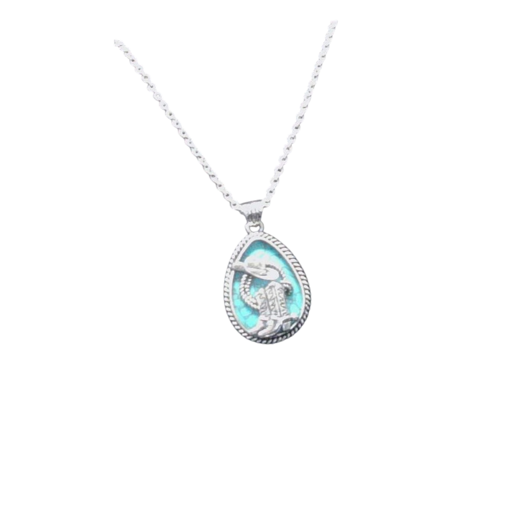 Turquoise Western Icon Necklace