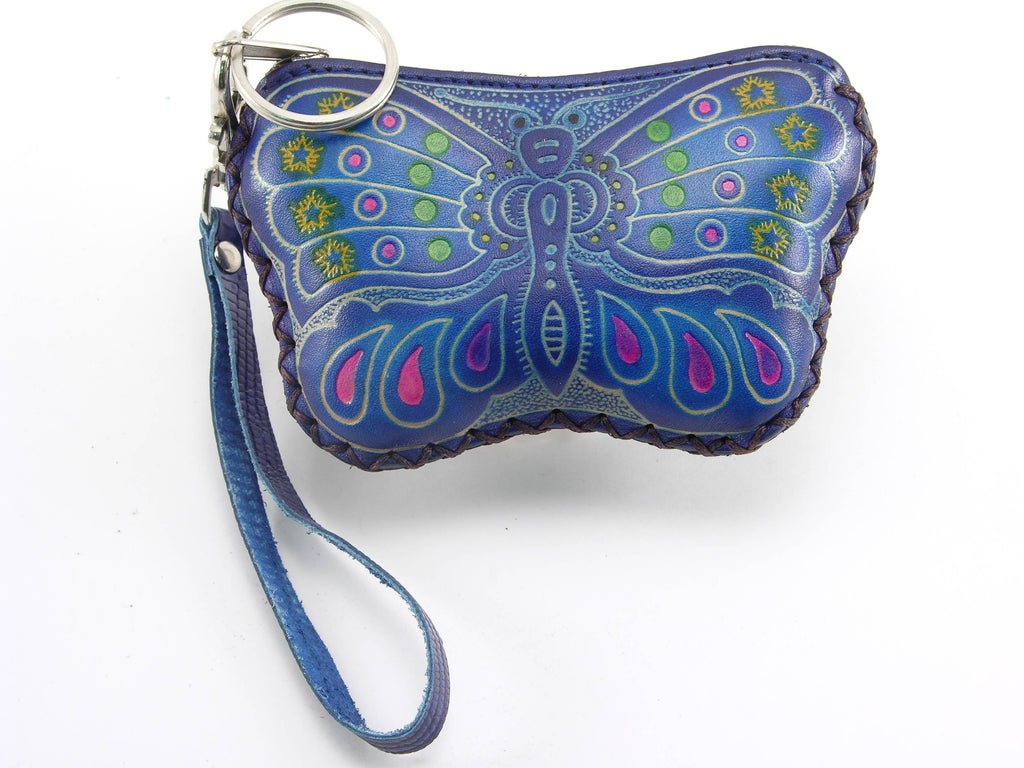 Handmade Assorted Handmade Butterfly Leather Coin Purses