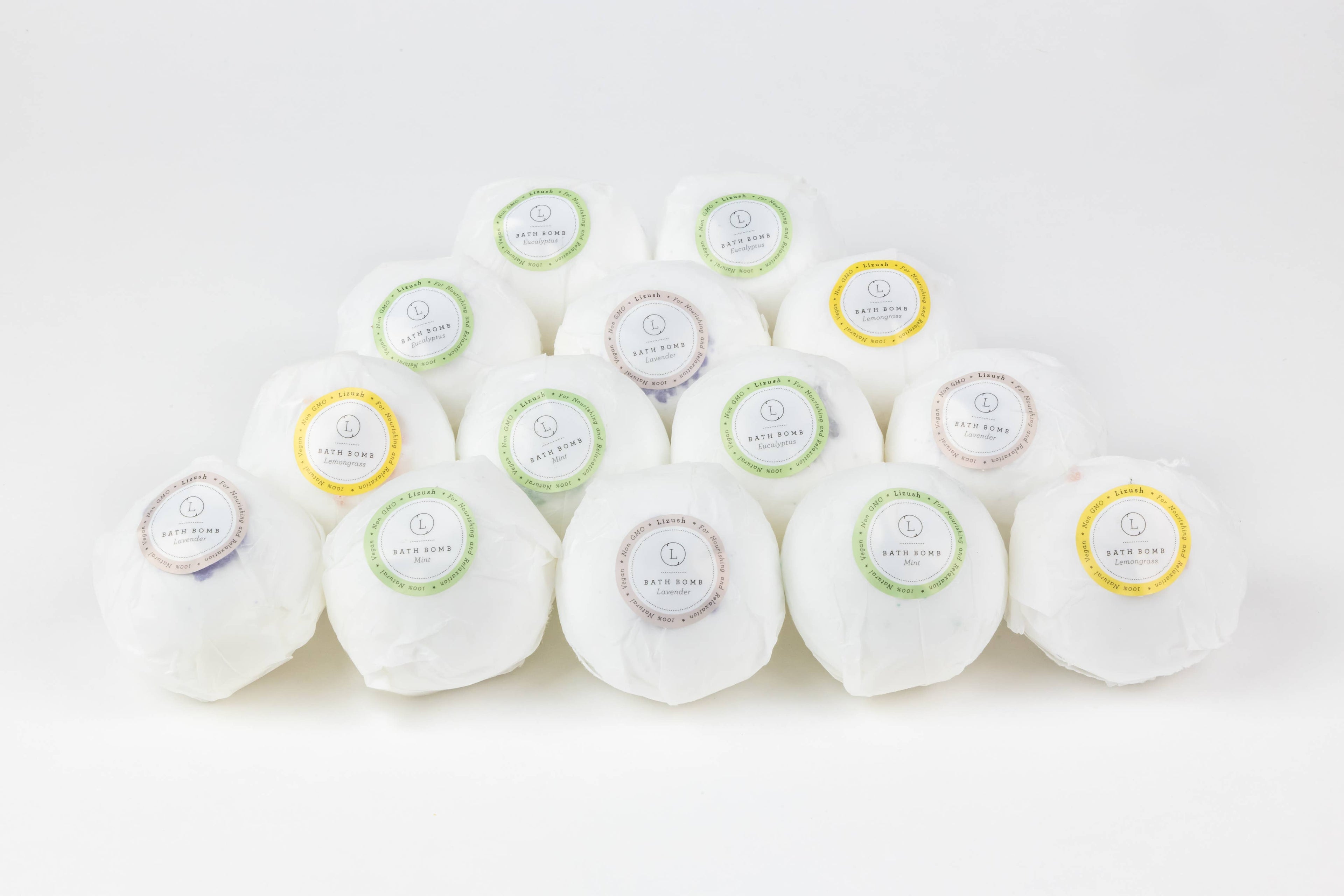 Lavender Bath Bombs- Individually Wrapped - Bulk - Vegan