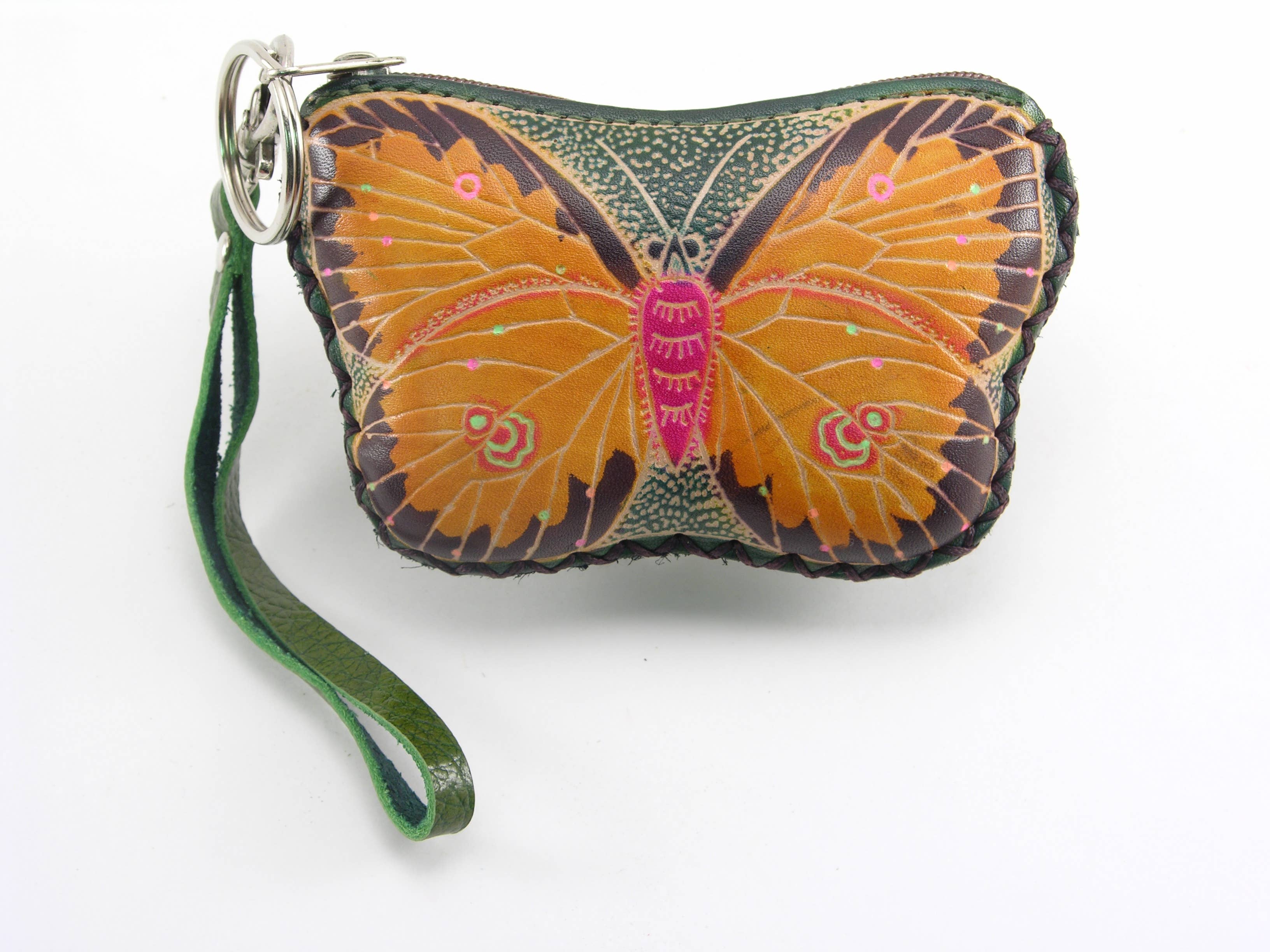 Handmade Assorted Handmade Butterfly Leather Coin Purses