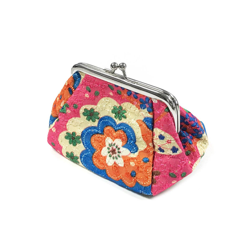 Wrapables Canvas and Floral Coin Purse Wallet Each