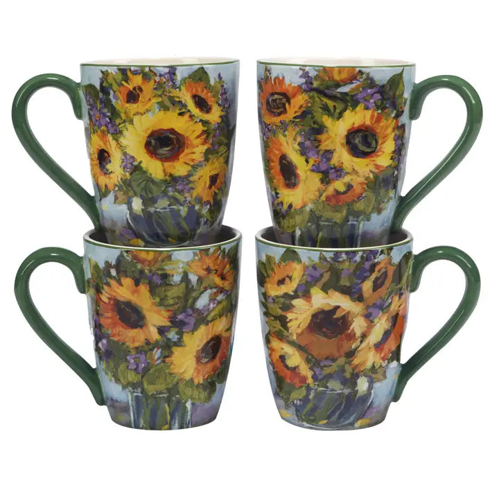 Sunflower Bouquet Mug 14 oz Choose 1 of 4 Patterns (Each Sold Separately)